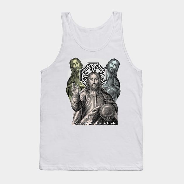 Jesus Christ savior of the world Tank Top by Marccelus